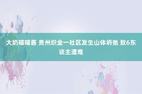 大奶喵喵酱 贵州织金一社区发生山体坍弛 致6东谈主遭难