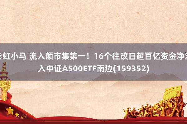 彩虹小马 流入额市集第一！16个往改日超百亿资金净流入中证A500ETF南边(159352)