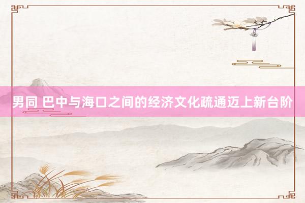 男同 巴中与海口之间的经济文化疏通迈上新台阶
