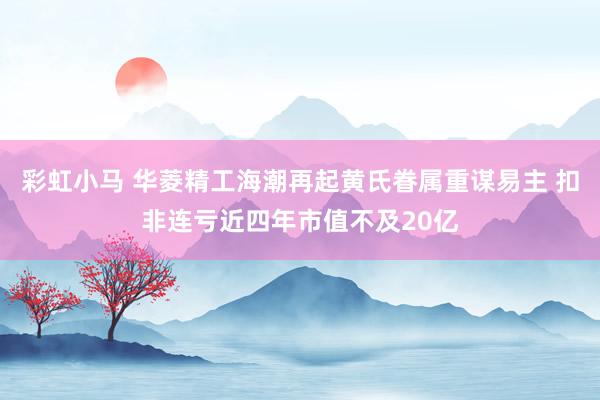 彩虹小马 华菱精工海潮再起黄氏眷属重谋易主 扣非连亏近四年市值不及20亿