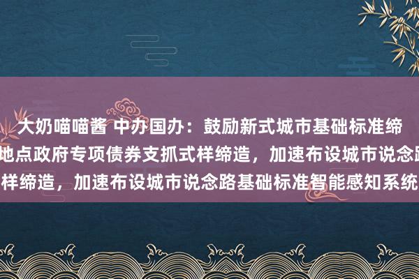 大奶喵喵酱 中办国办：鼓励新式城市基础标准缔造 打造韧性城市 通过地点政府专项债券支抓式样缔造，加速布设城市说念路基础标准智能感知系统