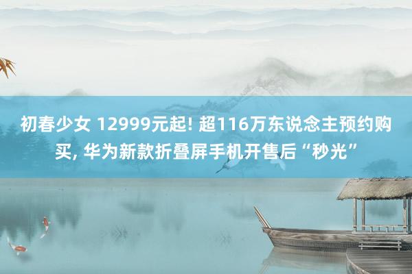 初春少女 12999元起! 超116万东说念主预约购买， 华为新款折叠屏手机开售后“秒光”
