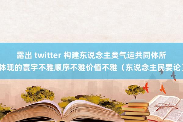 露出 twitter 构建东说念主类气运共同体所体现的寰宇不雅顺序不雅价值不雅（东说念主民要论）