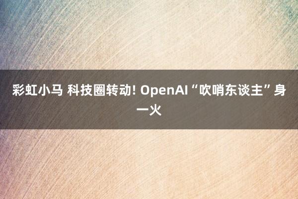 彩虹小马 科技圈转动! OpenAI“吹哨东谈主”身一火