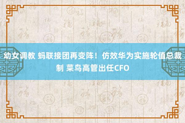 幼女调教 蚂联接团再变阵！仿效华为实施轮值总裁制 菜鸟高管出任CFO