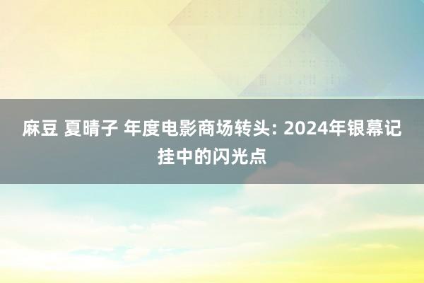 麻豆 夏晴子 年度电影商场转头: 2024年银幕记挂中的闪光点