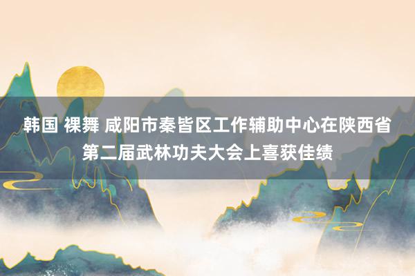 韩国 裸舞 咸阳市秦皆区工作辅助中心在陕西省第二届武林功夫大会上喜获佳绩