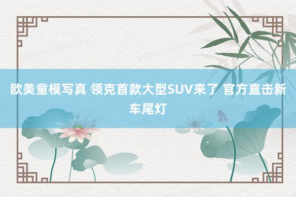 欧美童模写真 领克首款大型SUV来了 官方直击新车尾灯