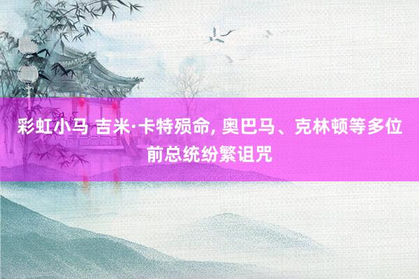 彩虹小马 吉米·卡特殒命， 奥巴马、克林顿等多位前总统纷繁诅咒
