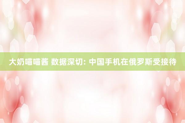 大奶喵喵酱 数据深切: 中国手机在俄罗斯受接待