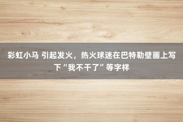 彩虹小马 引起发火，热火球迷在巴特勒壁画上写下“我不干了”等字样
