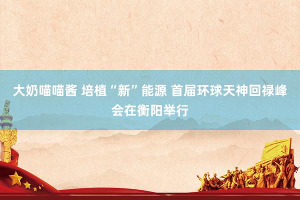 大奶喵喵酱 培植“新”能源 首届环球天神回禄峰会在衡阳举行