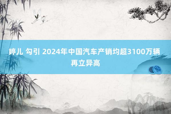 婷儿 勾引 2024年中国汽车产销均超3100万辆 再立异高