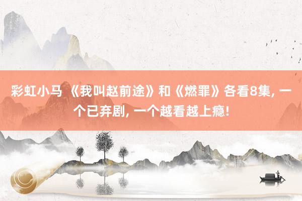 彩虹小马 《我叫赵前途》和《燃罪》各看8集， 一个已弃剧， 一个越看越上瘾!