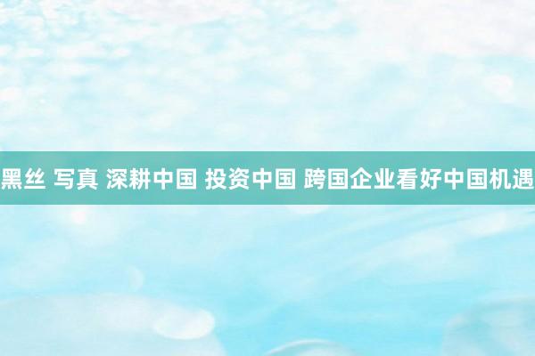 黑丝 写真 深耕中国 投资中国 跨国企业看好中国机遇
