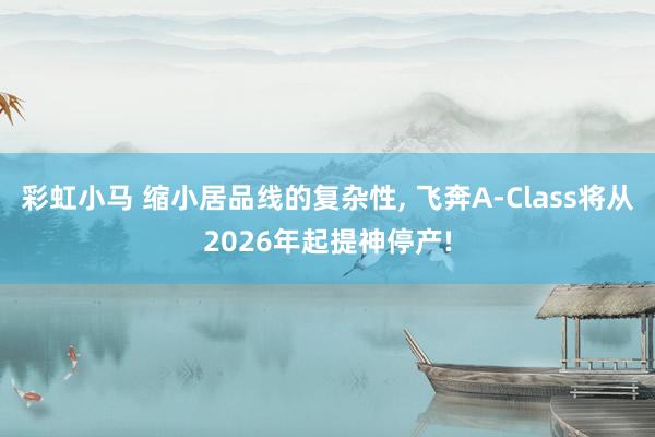彩虹小马 缩小居品线的复杂性， 飞奔A-Class将从2026年起提神停产!