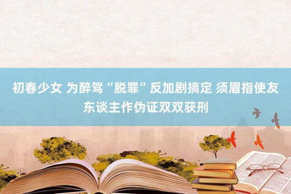 初春少女 为醉驾“脱罪”反加剧搞定 须眉指使友东谈主作伪证双双获刑