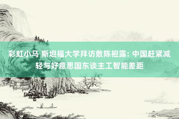 彩虹小马 斯坦福大学拜访敷陈袒露: 中国赶紧减轻与好意思国东谈主工智能差距