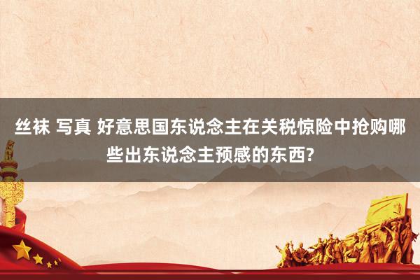 丝袜 写真 好意思国东说念主在关税惊险中抢购哪些出东说念主预感的东西?