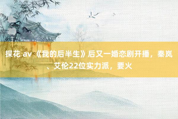 探花 av 《我的后半生》后又一婚恋剧开播，秦岚、艾伦22位实力派，要火