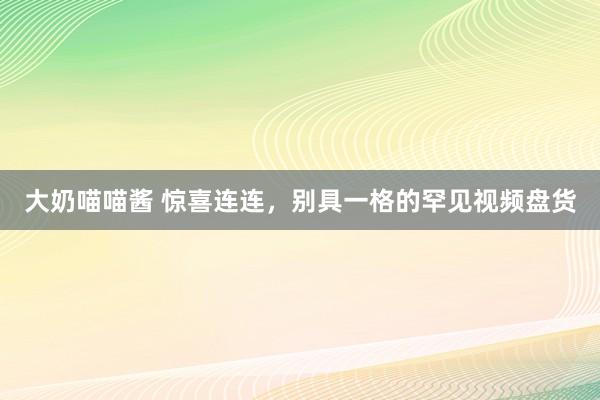 大奶喵喵酱 惊喜连连，别具一格的罕见视频盘货
